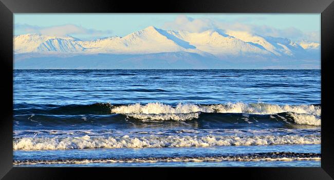 Breaking waves at Ayr Framed Print by Allan Durward Photography