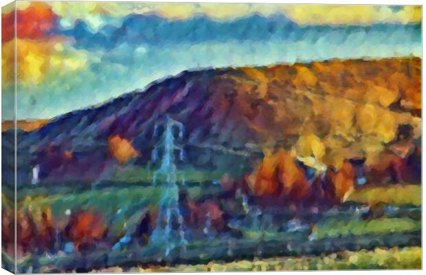Scene's of Yorkshire - Abstract Landscape Digital Painting  Canvas Print by Glen Allen