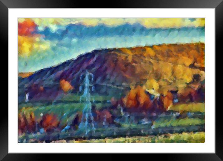 Scene's of Yorkshire - Abstract Landscape Digital Painting  Framed Mounted Print by Glen Allen