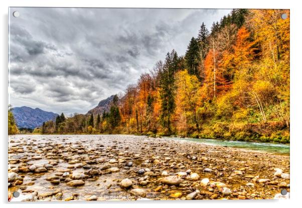 Autumnal River Lammer  Acrylic by David Pyatt