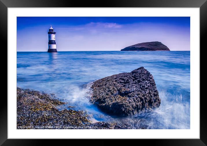 Penmon Lighthouse Anglesey Wales Framed Mounted Print by Darren Wilkes