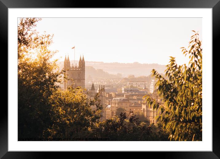 Bath Abbey Sunset Framed Mounted Print by Cameron Gormley
