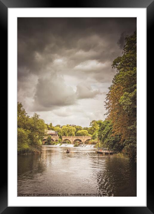 Bathampton Weir  Framed Mounted Print by Cameron Gormley