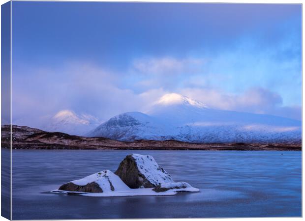 Lochan na h-Achlaise in winter Canvas Print by Tommy Dickson