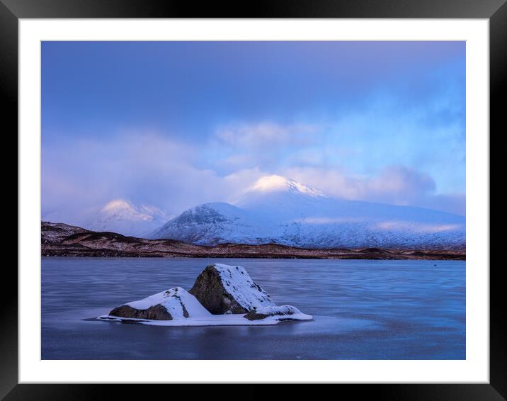 Lochan na h-Achlaise in winter Framed Mounted Print by Tommy Dickson