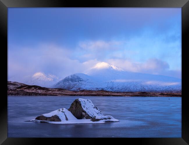 Lochan na h-Achlaise in winter Framed Print by Tommy Dickson