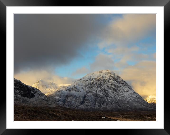 Buachaille Etive Mor just after sunrise. Framed Mounted Print by Tommy Dickson