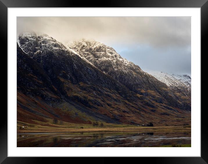 The Eagach Ridge as viewed across Loch Achtriochta Framed Mounted Print by Tommy Dickson