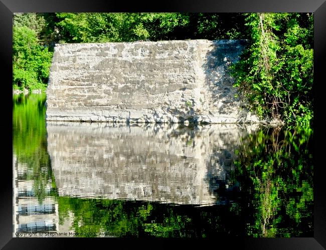 Reflections of an old bridge Framed Print by Stephanie Moore