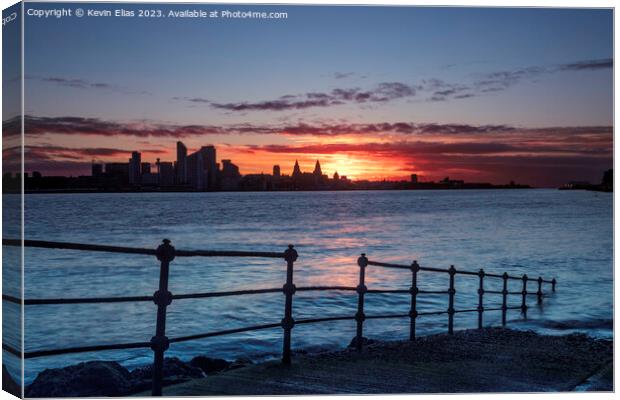 Liverpool city sunrise Canvas Print by Kevin Elias