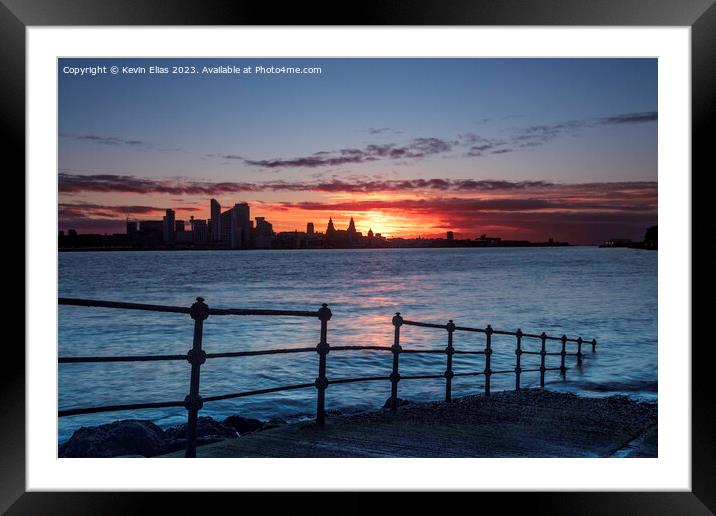 Liverpool city sunrise Framed Mounted Print by Kevin Elias
