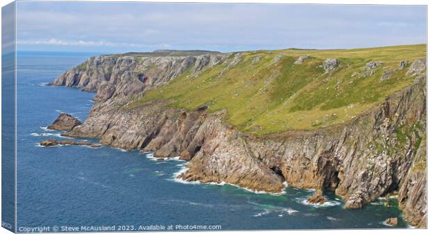 Rugged Beauty of Lundy's Western Coast Canvas Print by Stephen Thomas Photography 