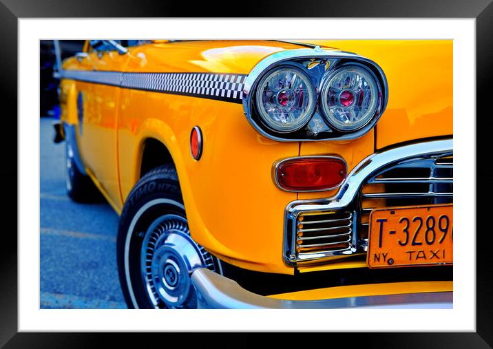 New York Taxi Framed Mounted Print by Darryl Brooks