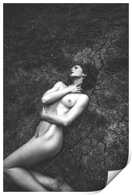 Hiraeth 188 Suzzi - Landscape Art Nude  Print by Henry Clayton