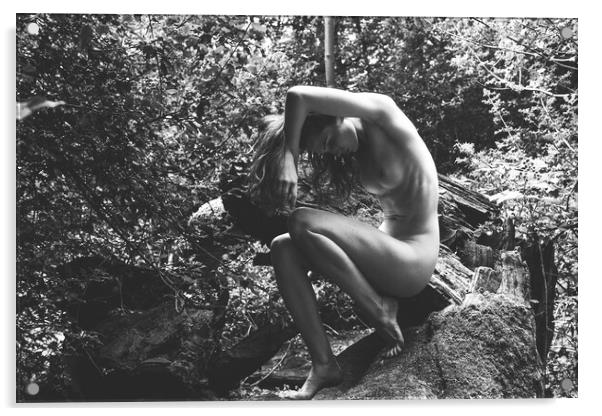 Hiraeth 163 Suzzi - Landscape Art Nude  Acrylic by Henry Clayton