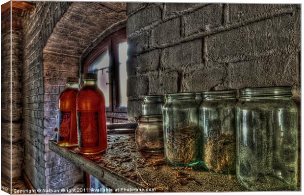 Forgotten jars Canvas Print by Nathan Wright