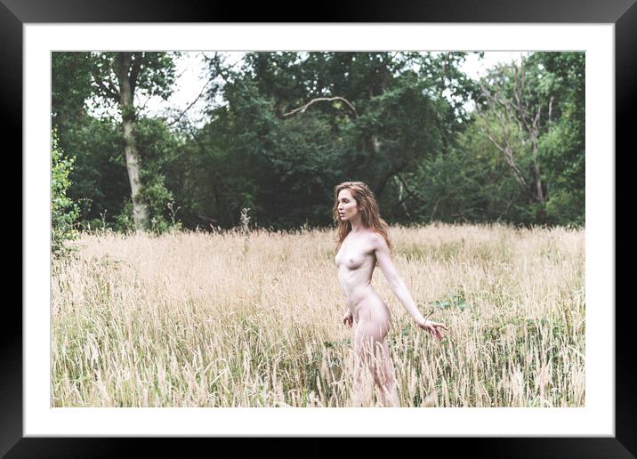 Hiraeth 61 Suzzi - Landscape Art Nude  Framed Mounted Print by Henry Clayton