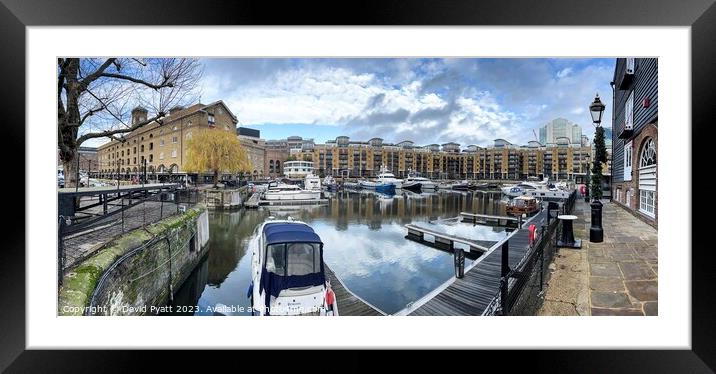 St Katherines Dock Panorama Framed Mounted Print by David Pyatt
