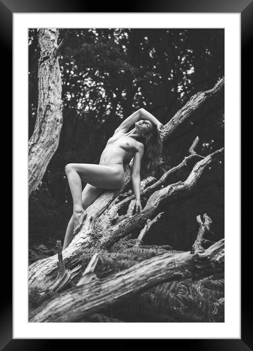 Hiraeth 124 Suzzi - Landscape Art Nude  Framed Mounted Print by Henry Clayton