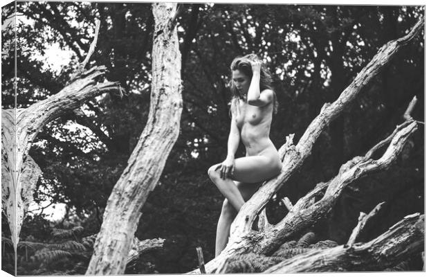 Hiraeth 115 Suzzi - Landscape Art Nude  Canvas Print by Henry Clayton