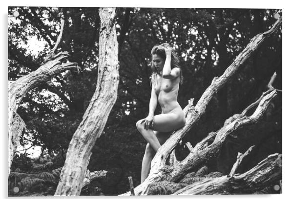 Hiraeth 115 Suzzi - Landscape Art Nude  Acrylic by Henry Clayton