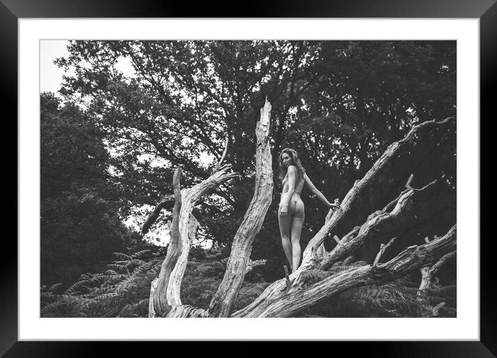 Hiraeth 109 Suzzi - Landscape Art Nude  Framed Mounted Print by Henry Clayton