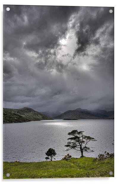 Clouds over Loch Quoich Acrylic by Gary Eason
