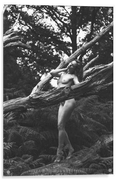 Hiraeth 94 Suzzi - Landscape Art Nude  Acrylic by Henry Clayton