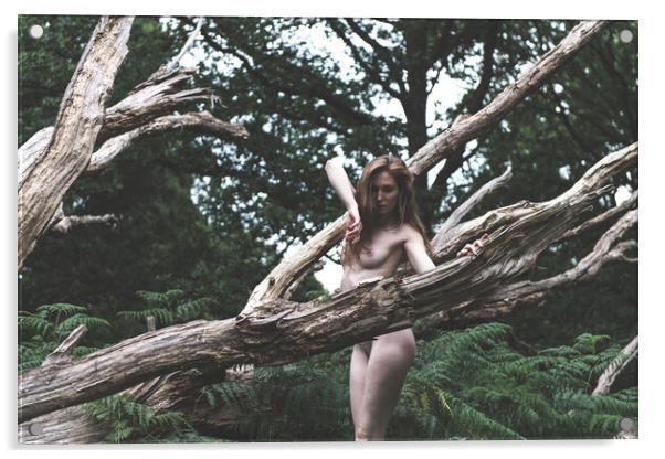 Hiraeth 91 Suzzi - Landscape Art Nude  Acrylic by Henry Clayton