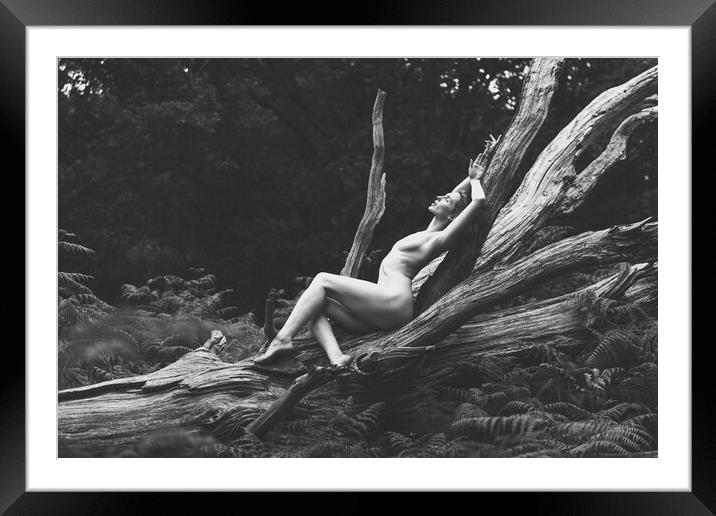 Hiraeth 90 Suzzi - Landscape Art Nude  Framed Mounted Print by Henry Clayton