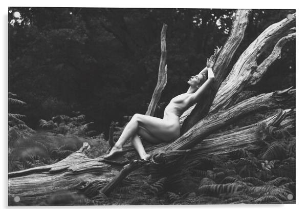 Hiraeth 90 Suzzi - Landscape Art Nude  Acrylic by Henry Clayton