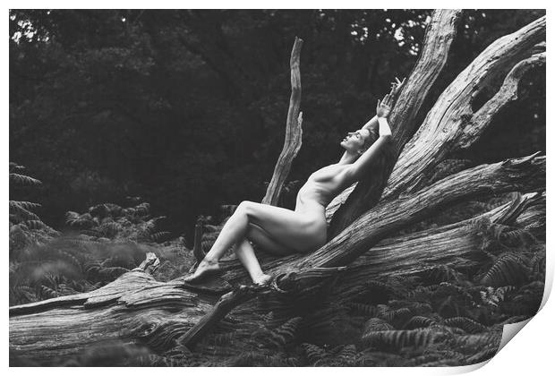 Hiraeth 90 Suzzi - Landscape Art Nude  Print by Henry Clayton