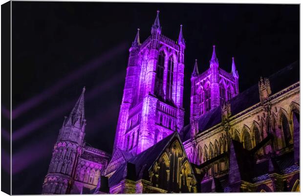 Lincoln Cathedral at Night Canvas Print by Alison Chambers