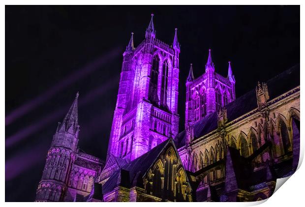 Lincoln Cathedral at Night Print by Alison Chambers