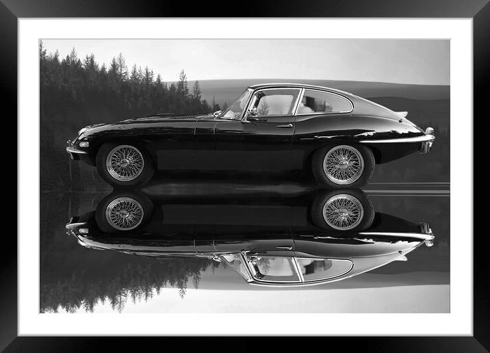 Jaguar E Type Framed Mounted Print by Alison Chambers