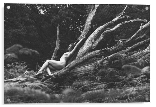 Hiraeth 88 Suzzi - Landscape Art Nude  Acrylic by Henry Clayton