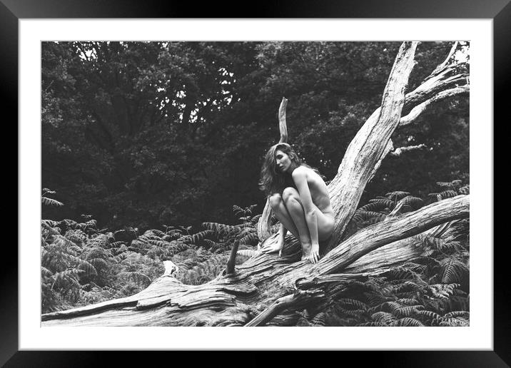 Hiraeth 79 Suzzi - Landscape Art Nude  Framed Mounted Print by Henry Clayton