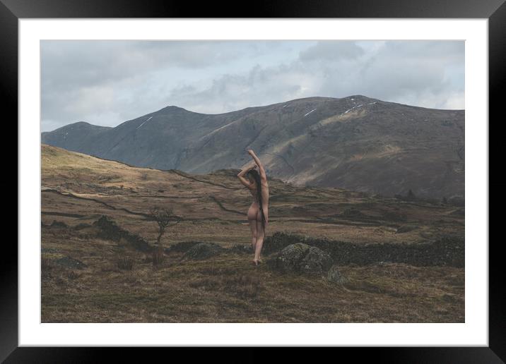 Hiraeth 005 Valentina L'Abbate - Landscape Art Nude  Framed Mounted Print by Henry Clayton