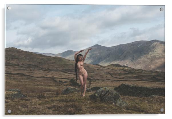 Hiraeth 007 Valentina L'Abbate - Landscape Art Nude  Acrylic by Henry Clayton