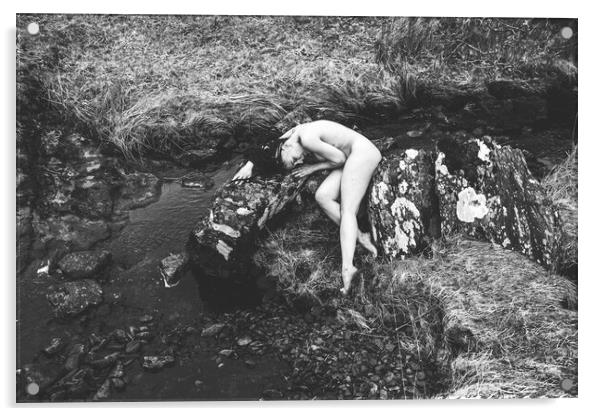 Hiraeth 011 Valentina L'Abbate - Landscape Art Nude  Acrylic by Henry Clayton