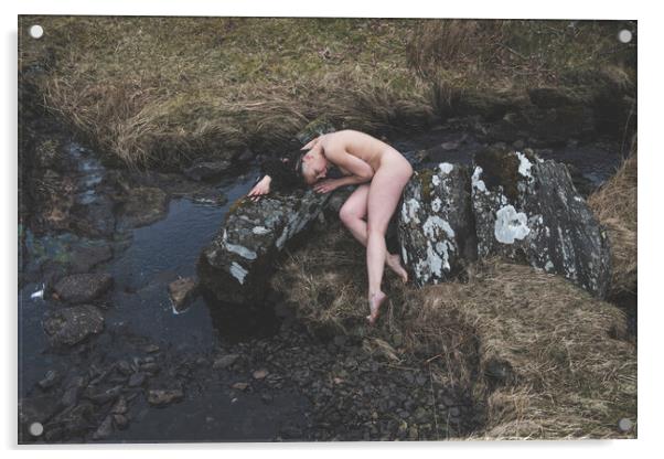 Hiraeth 012 Valentina L'Abbate - Landscape Art Nude  Acrylic by Henry Clayton