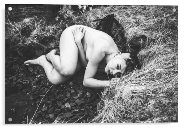 Hiraeth 006 Valentina L'Abbate - Landscape Art Nude  Acrylic by Henry Clayton