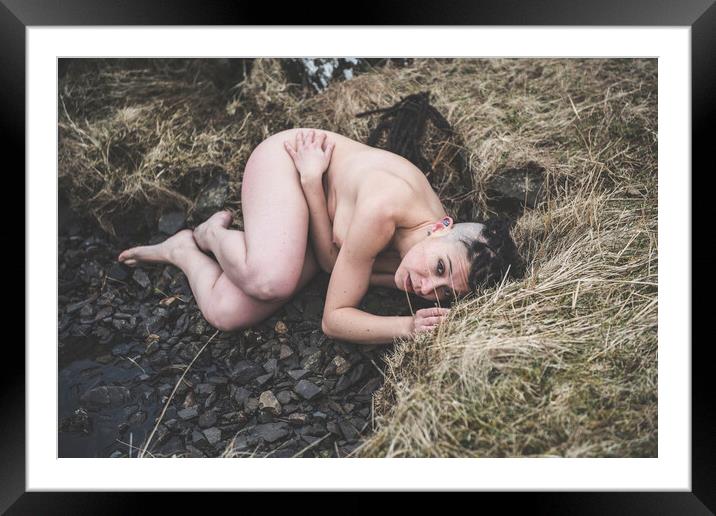 Hiraeth 015 Valentina L'Abbate - Landscape Art Nude  Framed Mounted Print by Henry Clayton