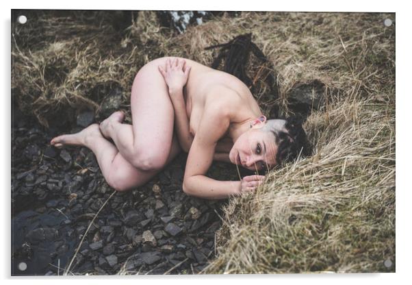 Hiraeth 015 Valentina L'Abbate - Landscape Art Nude  Acrylic by Henry Clayton