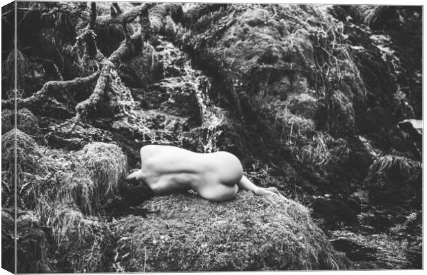 Hiraeth 019 Valentina L'Abbate - Landscape Art Nude  Canvas Print by Henry Clayton