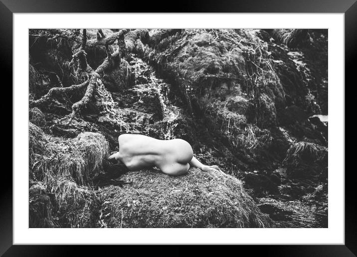 Hiraeth 019 Valentina L'Abbate - Landscape Art Nude  Framed Mounted Print by Henry Clayton
