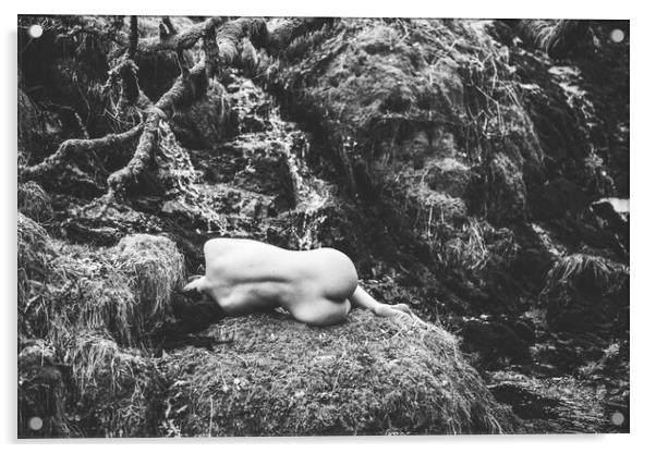 Hiraeth 019 Valentina L'Abbate - Landscape Art Nude  Acrylic by Henry Clayton
