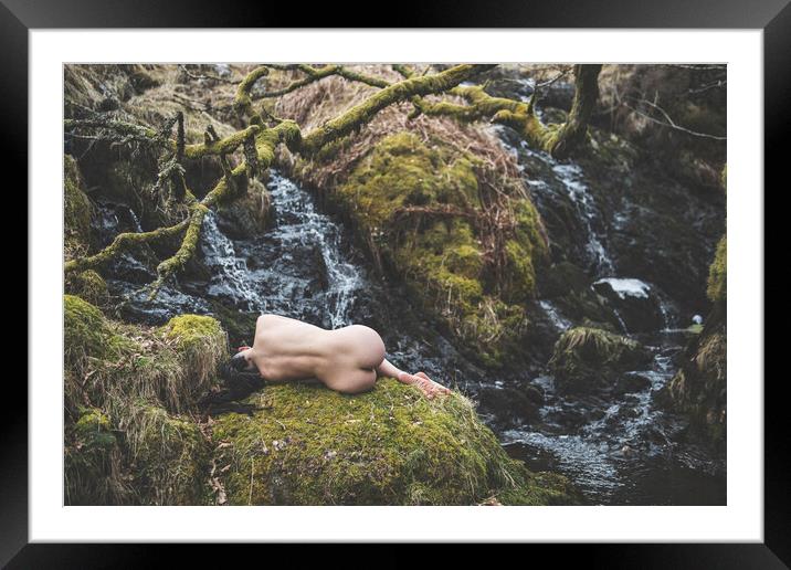 Hiraeth 020 Valentina L'Abbate - Landscape Art Nude  Framed Mounted Print by Henry Clayton