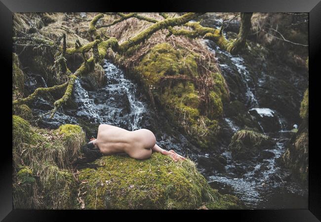 Hiraeth 020 Valentina L'Abbate - Landscape Art Nude  Framed Print by Henry Clayton