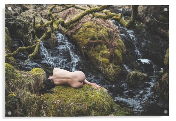 Hiraeth 020 Valentina L'Abbate - Landscape Art Nude  Acrylic by Henry Clayton